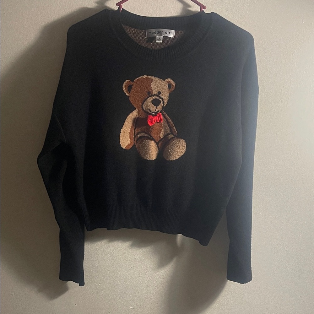 Black Teddy Bear Sweater